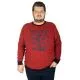 Büyük Beden Erkek Sweatshirt Fifty Eight 19137 Bordo BORDO