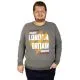 Büyük Beden Erkek Sweatshirt London Britain 19133 AntraMelanj ANTRASIT