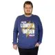 Büyük Beden Erkek Sweatshirt London Britain 19133 Indigo INDIGO