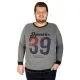 Büyük Beden Erkek Sweatshirt Thirty Nine 19135 AntraMelanj ANTRASIT