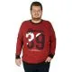 Büyük Beden Erkek Sweatshirt Thirty Nine 19135 Bordo BORDO