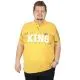 Büyük Beden Erkek T-Shirt Polo Baskılı King 19409 Hardal HARDAL