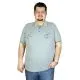 Büyük Beden Erkek T-Shirt Polo Original South 19416 Gri Melanj GRI