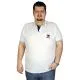Büyük Beden Erkek T-Shirt Polo True King 19417 Beyaz BEYAZ