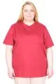 Big Size Tshirt k25162 BURGUNDY