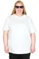 Big Size Tshirt k25162 WHITE