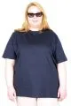 Big Size Tshirt k25162 NAVY