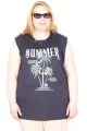 Big Size Tshirt k26010 NAVY