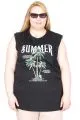 Big Size Tshirt k26010 BLACK