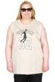 Big Size Tshirt k26011 BEIGE