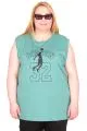 Big Size Tshirt k26011 ALMOND