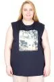 Big Size Tshirt k26012 NAVY