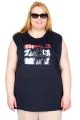 Big Size Tshirt k26013 NAVY