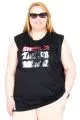 Big Size Tshirt k26013 BLACK