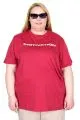 Big Size Tshirt k26113 BURGUNDY