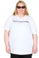 Big Size Tshirt k26113 WHITE