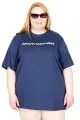 Big Size Tshirt k26113 INDIGO
