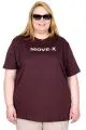 Big Size Tshirt k26114 BURGUNDY