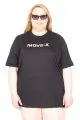 Big Size Tshirt k26114 BLACK