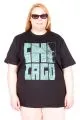 Big Size Tshirt k26116 BLACK