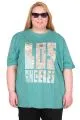 Big Size Tshirt k26117 ALMOND
