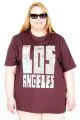 Big Size Tshirt k26117 BURGUNDY