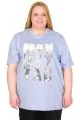 Big Size Tshirt k26118 LILA