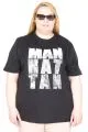 Big Size Tshirt k26118 BLACK