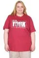 Big Size Tshirt k26119 BURGUNDY