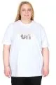 Big Size Tshirt k26119 WHITE