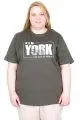 Big Size Tshirt k26119 KHAKI