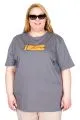 Big Size Tshirt k26125 SMOKE