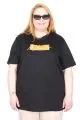 Big Size Tshirt k26125 BLACK