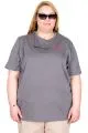 Big Size Tshirt k26126 SMOKE