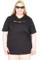 Big Size Tshirt k26126 BLACK