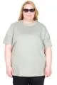 Big Size Tshirt k25162 ALMOND