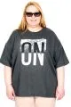 Big Size Tshirt k26203 ANTRACHITE