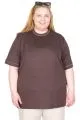 Big Size Tshirt k26221 BROWN