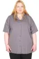 Big Size Shirt k26380 SMOKE