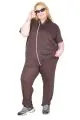 Big Size Tshirt k26580 BROWN