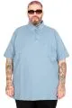Battal Beden Erkek Tshirt Polo Yaka Cepli Klasik Pike 20552 Mavi [product_color]