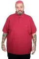 Battal Beden Erkek Tshirt Polo Yaka Nakışlı Klasik Pike 20553 Bordo [product_color]