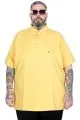 Battal Beden Erkek Tshirt Polo Yaka Nakışlı Klasik Pike 20553 Hardal [product_color]