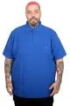 Battal Beden Erkek Tshirt Polo Yaka Nakışlı Klasik Pike 20553 Saks [product_color]