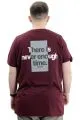 Büyük Beden Baskılı Erkek T-Shirt Bisiklet Yaka TIME U24036 Mürdüm MURDUM
