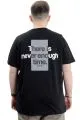 Büyük Beden Baskılı Erkek T-Shirt Bisiklet Yaka TIME U24036 Siyah SIYAH