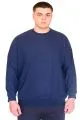 Büyük Beden Erkek Bisiklet Yaka Sweatshirt Selanik U24441 İndigo INDIGO