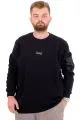 Büyük Beden Erkek Sweatshirt 3 İplik Şardonlu DIVISION U24548 Siyah [product_color]