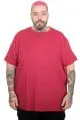 Büyük Beden Likralı T-shirt Bisiklet Yaka 20149  Bordo [product_color]
