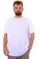 Büyük Beden Erkek T-Shirt Bisiklet Yaka INTERLOK 23162 Beyaz